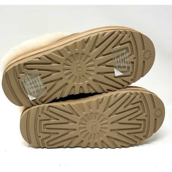 UGG Tazzlita Quilted Chestnut Platform Suede Slipper Women's Size 9 NIB - Picture 8 of 13